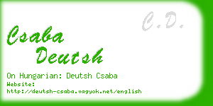 csaba deutsh business card